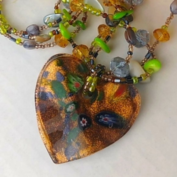 Delight Jewelry - ♥️BUNDLE ONLY♥️ Calico Heart Beaded Necklace